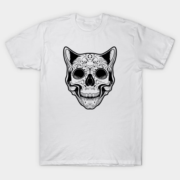 Cat Skull T-Shirt by Chairboy